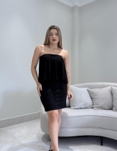 VESTIDO TOMARA QUE CAIA GRETA - Preto