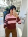 BLUSA POLO LISTRADA TELMA - ROSA BEBE/MARROM