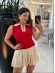 REGATA BICOLOR POLO - VERMELHO