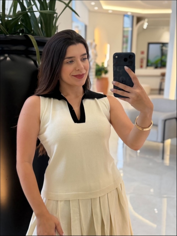 REGATA BICOLOR POLO - OFF WHITE