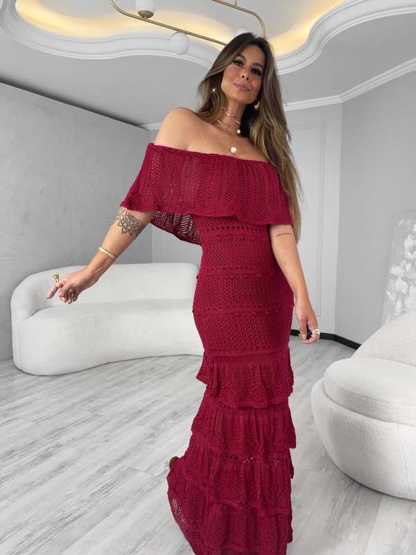 VESTIDO MYKONOS RAYON - Vermelho