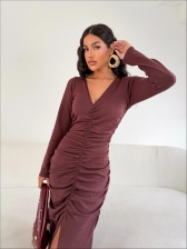 VESTIDO THAYANE INVERNO - BURGUNDY
