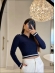 CROPPED POLO TAIS - AZUL MARINHO