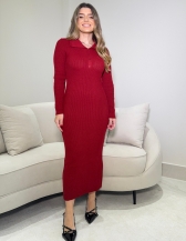 VESTIDO POLO STEFÂNIA - Vermelho