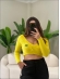 CROPPED SAMIRA BANDEIRA - VERDE LIMA