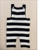 SALOPETE LISTRADA TRICOT BEBÊ - AZUL MARINHO/BRANCO