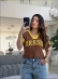 CROPPED NEW BRASIL - MARROM