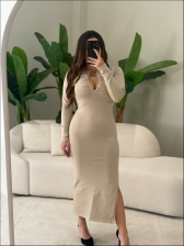 VESTIDO LONGO NAIARA - AREIA