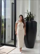 VESTIDO JACARD HELOISA - OFF WHITE