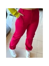 CALÇA LINHO JOGGER BOLSO - Pink