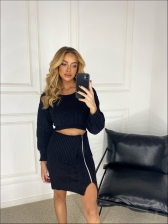 SAIA COM ZIPER - PRETO