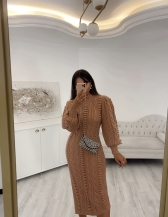 VESTIDO LUXO RELEVO - Bege novo