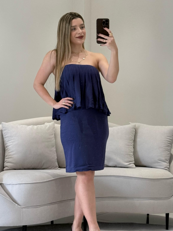 VESTIDO TOMARA QUE CAIA GRETA - Azul