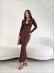 VESTIDO LONGO NAIARA - MARROM