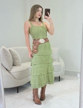 CONJUNTO RENDADO LÍVIA - Verde malva