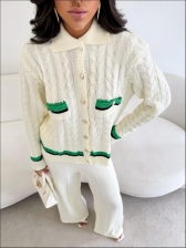 CONJUNTO ELISANGELA - OFF WHITE/ PRETO/ VERDE BANDEIRA