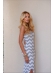 VESTIDO ZIGZAG LUREX - CINZA COM BRANCO