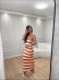 VESTIDO LISTRADO ANNE - LARANJA