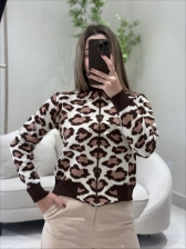 JAQUETA BOMBER ONÇA - Marrom/Bege novo/Off white