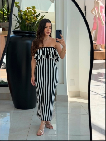 VESTIDO LISTRADO CELINE