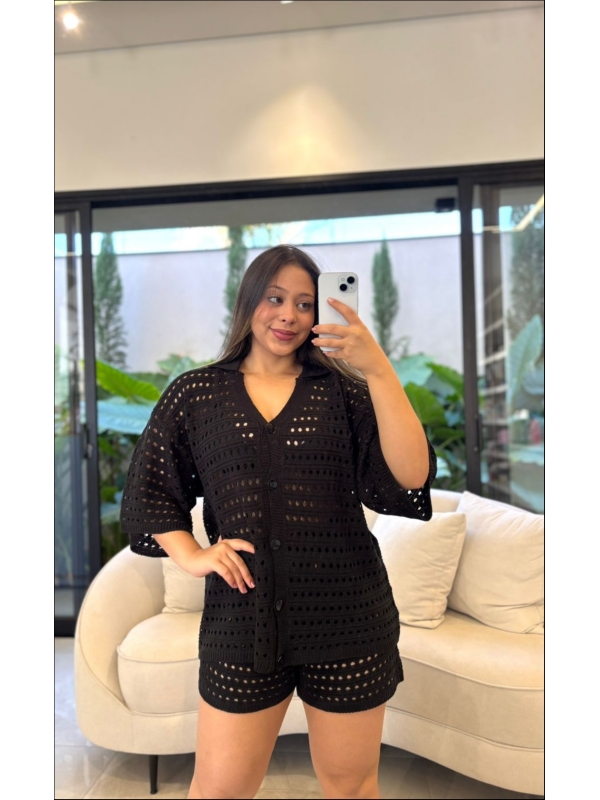 CONJUNTO SHORT ELIS - PRETO