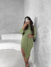 BLUSA RENDADA LILIAN - Verde malva