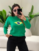 MAXI CROPPED MANGA LONGA BRASIL - VERDE BANDEIRA