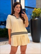 TSHIRT BERENICE - Off white com preto