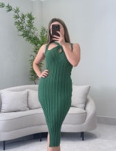 VESTIDO TRANSPASSADO LYRA - Verde militar