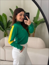 BLUSA BANDEIRA ZIPER - VERDE BANDEIRA