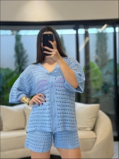 CONJUNTO SHORT ELIS - AZUL BEBE