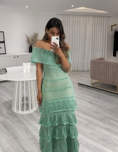 VESTIDO MYKONOS RAYON - Verde água