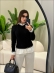 BLUSA BICOLOR VANESSA - PRETO/OFF WHITE