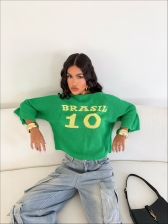 MAXI CROPPED MANGA FLARE BRASIL - VERDE BANDEIRA