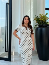VESTIDO POLO POÁ - OFF WHITE/ BRONZE