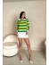BLUSA MANGA LONGA POLO  LISTRADA 3 CORES BRASIL - VERDE/AMARELO/BRANCO