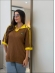 TSHIRT RENDADA BRASIL - MARROM/AMARELO
