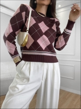 BLUSA ESCOCESA GERLANE - MARROM COM ROSA