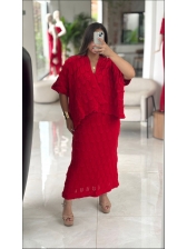 CONJUNTO LENY RELEVO - VERMELHO