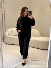CONJUNTO FLORAL - PRETO