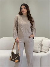 CONJUNTO FLORAL - AREIA