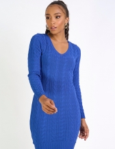 VESTIDO MODAL TRANÇA MARÍLIA - Azul bic