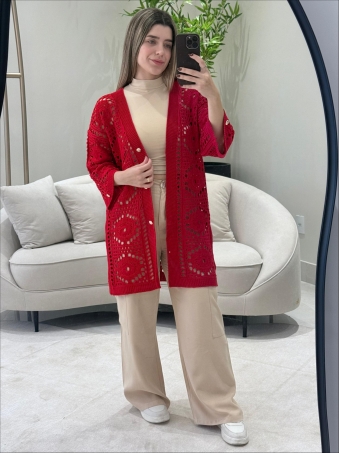 CARDIGAN RENDADO ADELAIDE