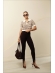 CROPPED POLO LISTRADO FABIANE - CARAMELO