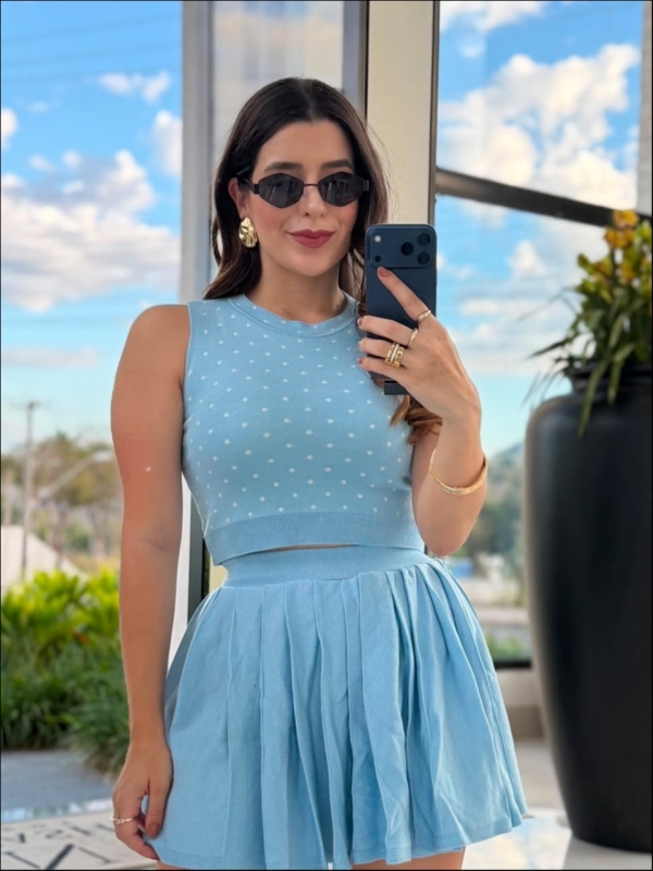 CROPPED JULY POÁ - AZUL BEBE