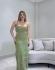 VESTIDO RECORTE MARISA - Verde malva