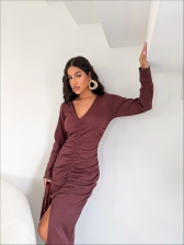 VESTIDO THAYANE INVERNO - BURGUNDY