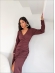 VESTIDO THAYANE INVERNO - BURGUNDY