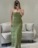 VESTIDO RECORTE MARISA - Verde malva