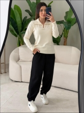 BLUSA ARY MANGA LONGA LISA - OFF WHITE